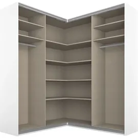 Rauch Quadra Schrank Eckschrank inkl. Türendämpfer, mit Glastüren