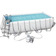BESTWAY Power Steel Frame Pool Set 488 x 244 x 122 cm inkl. Sandfilteranlage