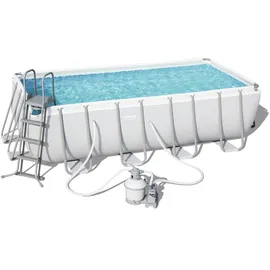 BESTWAY Power Steel Frame Pool Set 488 x 244 x 122 cm inkl. Sandfilteranlage