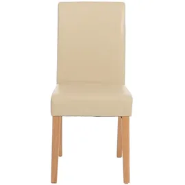 Mendler Esszimmerstuhl Littau Kunstleder beige 4er Set