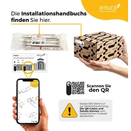 Emuca Bügelbrett für Möbel, Bügelbrett, Grau