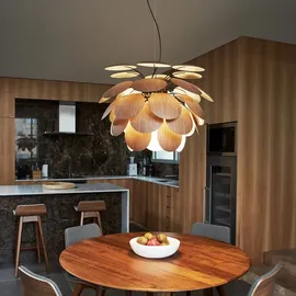 Marset Discocó Pendelleuchte, Eiche/Chrom