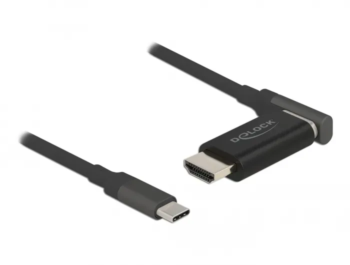 Delock Adapterkabel - 24 pin USB-C männlich zu HDMI männlich abgewinkelt, abnehm