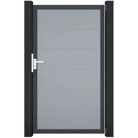 GROJA Gartentor 100 x 180 cm Silbergrau/Kunststoff
