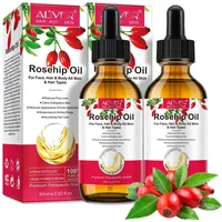 P-Beauty Bio Hagebuttenöl | Kaltgepresst, Vegan | Natürliche Pflege für Gesicht & Haar | Vitaminreiches Wildrosenöl | revitalisierte Haut & strahlendes Haar | 2x60ml