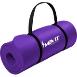 MOVIT Gymnastikmatte - 183x60x1,0 cm, 12 Farben, für Zuhause oder Unterwegs schwarz|rosa|violett No Size