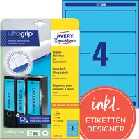 Avery Zweckform Ordneretiketten L4767-20 blau