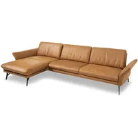 himolla Ecksofa Monheim Mikrofaser Braun Cognac 174 x 310 cm