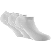 Rohner Basic Unisex Sneaker Socken, Multipack - Bambus Weiß 35-38 Pack