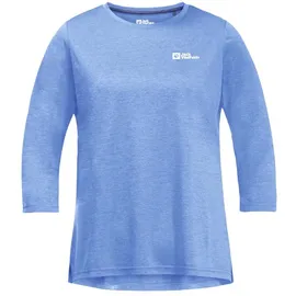 Jack Wolfskin Crosstrail 3/4-arm T-shirt - Mid Blue - XS