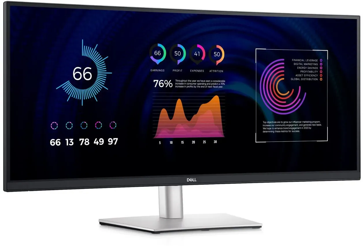 Dell Geschwungener Dell 34-Monitor mit USB-C-Hub – P3424WE Curved-LED-Monitor