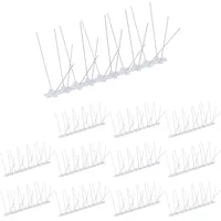 Relaxdays Vogelabwehr Spikes, 12er Set, HBT: 10,5 x 25