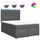 vidaXL Boxspringbett 140 x 200 cm Dunkelgrau