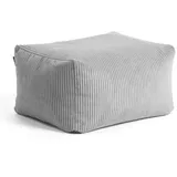 mokebo Pouf oder Hocker aus Cord Der Ruhestifter Sitzhocker oder Sitzpouf in Grau