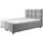 beautysofa Velours Polsterbett KANADA mit 2x Bettkasten, Doppelbett mit Topper 5 cm, Bett mit Federkerns (Stoff: alfa 13 - grau, Breite: 180 cm) - Grau