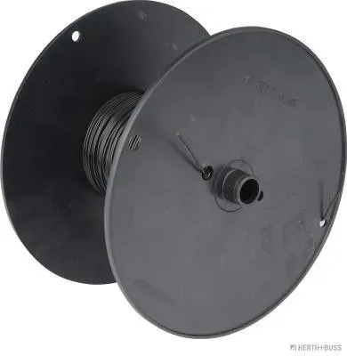 1-adriges HERTH&BUSS Elektrokabel 1 x 0,22mmÂ2, DIN/ISO 6722, schwarze PVC-Spule - Temp.Ber.+105 °C/-
