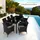 Tectake Rattan Sitzgruppe 8-tlg. Schwarz