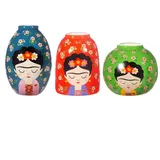Sass & Belle - Floral Frida Vases - Set of 3 / 3er Set Vasen