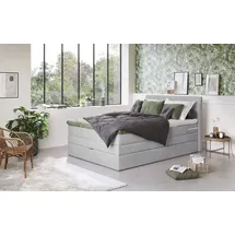 Cotta Boxspringbett COTTA "Shark inkl. Bettkasten und Topper", grau (argent), B:146cm L:212cm, 100% POLYESTER (PES), Komplettbetten, Boxspringbett, erhältlich in den Breiten 140x200cm, 160x200cm und 180x200cm, Topseller
