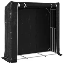 vidaXL Brennholzregal Stahl 200 x 60 x 200 cm Schwarz