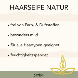 Savion Haarseife Natur für alle Haartypen 85 g