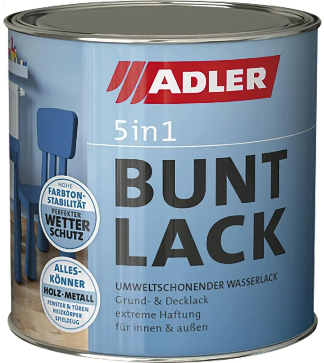 - 5in1 - Buntlack matt RAL 3020 Verkehrsrot 375 ml