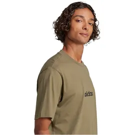 adidas Essentials Linear Single T-Shirt khaki/schwarz - XS