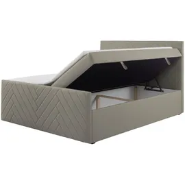ks home concept KSHOMECONCEPT Boxspringbetten mit Bettkasten NOVA 140x200, Taschenfederkern Matratze, Beige, - Beige