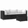 vidaXL Polyrattan Loungesofa 4-tlg. schwarz inkl. Kissen 319735