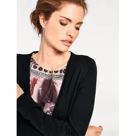 Heine Long-Strickjacke Schwarz 40