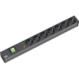 Bachmann Steckdosenleiste 2 m Schwarz 7 St.