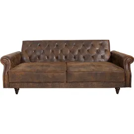 Riess-Ambiente Chesterfield Sofa MAISON BELLE AFFAIRE 220cm antik braun mit Schlaffunktion Schlafsofa Schlafcouch