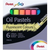 Pentel PentelArts Ölpastellkreide PHN-F6, 6er Set, Neonfarben