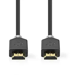 Nedis Ultra High Speed ​​HDMI  -Kabel - HDMI Stecker - HDMI Stecker - 8K@60Hz - 48 Gbps - 1.00 m - Rund - 6.0 mm - Anthrazit - Verpackung mit Sichtfenster