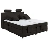 Palermo 180x200 cm Boxspringbett mit Motor Anthrazit, Ausführung:Variante 3