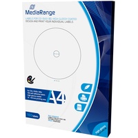 MediaRange Etiketten für CD|DVD|BD, 15-118mm, hochglänzend, 100er Pack