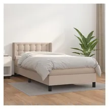 vidaXL Boxspringbett Matratze Cappuccino-Braun 180x200 cm Kunstleder