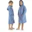 KangaROOS Kinderbademantel KANGAROOS "Kira, Ideal für Zuhause, Schwimmbad oder im Urlaub" Gr. 104, blau (blau melange), 104, Leichtfrottier, Hausmäntel, modernen, sportliches Design, leuchtenden Akzenten
