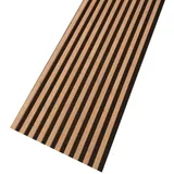MEBANO. Akustikpaneele Holz 240 x 53 cm, Farbe: Eiche Artisan Wandpaneele, Holzpaneele Wand, Moderne Lamellenwand auf Filz, MDF Wandverkleidung