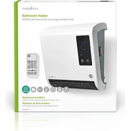 Nedis HTBA20WT Keramik-Heizlüfter HTBA20WT 20m2 Weiß, Grau