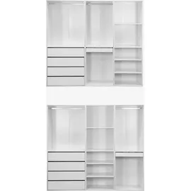 sweeek - Modulares Kleiderschrank-Set mit 3 Elementen - Weiß - Weiß