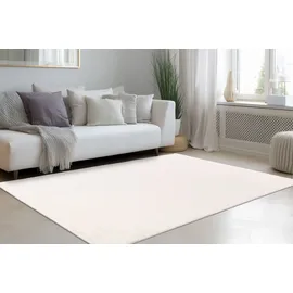 Kayoom Hochflor-Teppich KAYOOM "Emperor 525", elfenbein, B:80cm H:23mm L:150cm, Polyester, Teppiche, weicher Hochflor, Fell Haptik, Wohnzimmer