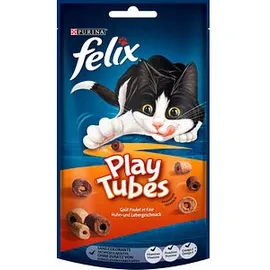 felix® Katzen-Leckerli Play Tubes Huhn- und Lebergeschmack 8x 50,0 g