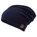 Aspen Doppellagige Mütze - 100% Kaschmir - Hergestellt in Nepal - Marineblau - Einheitsgröße