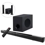 ibettertec Soundbar für TV Geräte, 2-in-1 Soundbar mit Subwoofer für Fernseher Soundbar 2.1 (Bluetooth 5.0 Home Theater Surround Sound System für TV Lautsprecher Heimkino, Bluetooth/HDMI(ARC)/AUX/Optisch/USB, Fernbedienung und Wandmontage-Kit) schwarz