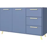Agmat-Furniture Kommode, Blau, Holzwerkstoff, 140x86x41 cm, Wohnzimmer, Kommoden & Sideboards, Kommoden