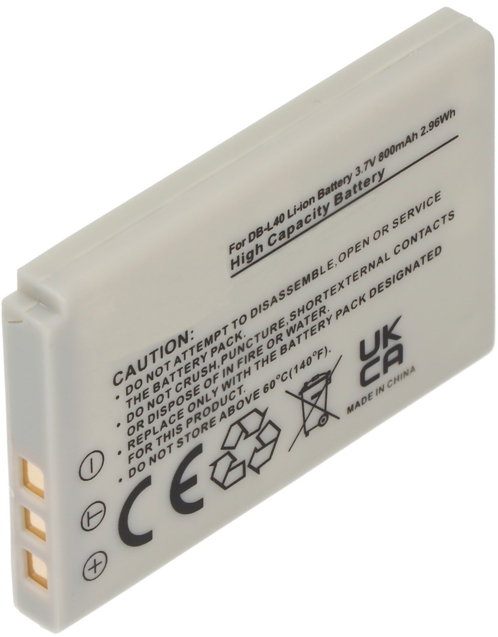 AccuCell Akku passend für Sanyo DB-L40, Xacti VPC, DMX-HD1 600mAh oder höher