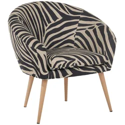 Sessel GUTMANN FACTORY "Pietro", weiß (zebra druck), B:73cm H:73cm T:66cm, Struktur (100% Polyester), Flachgewebe (90% Polyester/10% Polyamid), Samtvelours (100% Polyester), Sessel, in toller Farbvielfalt