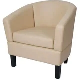 Mendler Lounge-Sessel HWC-O17 Kunstleder 0 x 0 x 0 cm Creme