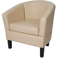 Mendler Lounge-Sessel HWC-O17 Kunstleder 0 x 0 x 0 cm Creme